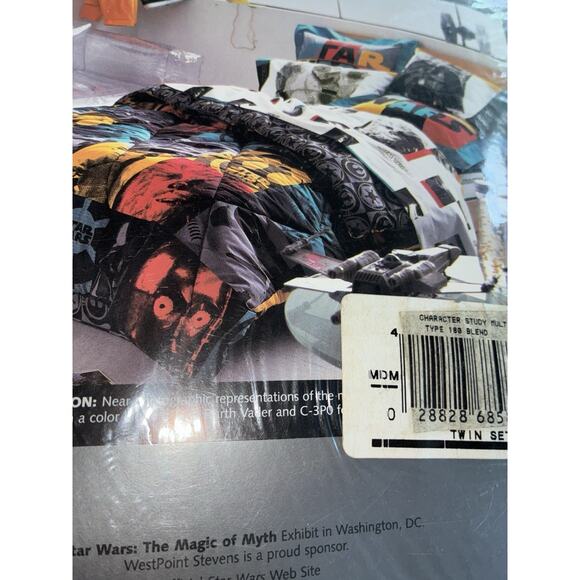 Star Wars Trilogy Home Character Study Fan Club Twin Bedsheet Set New 1997 - Picture 1 of 8